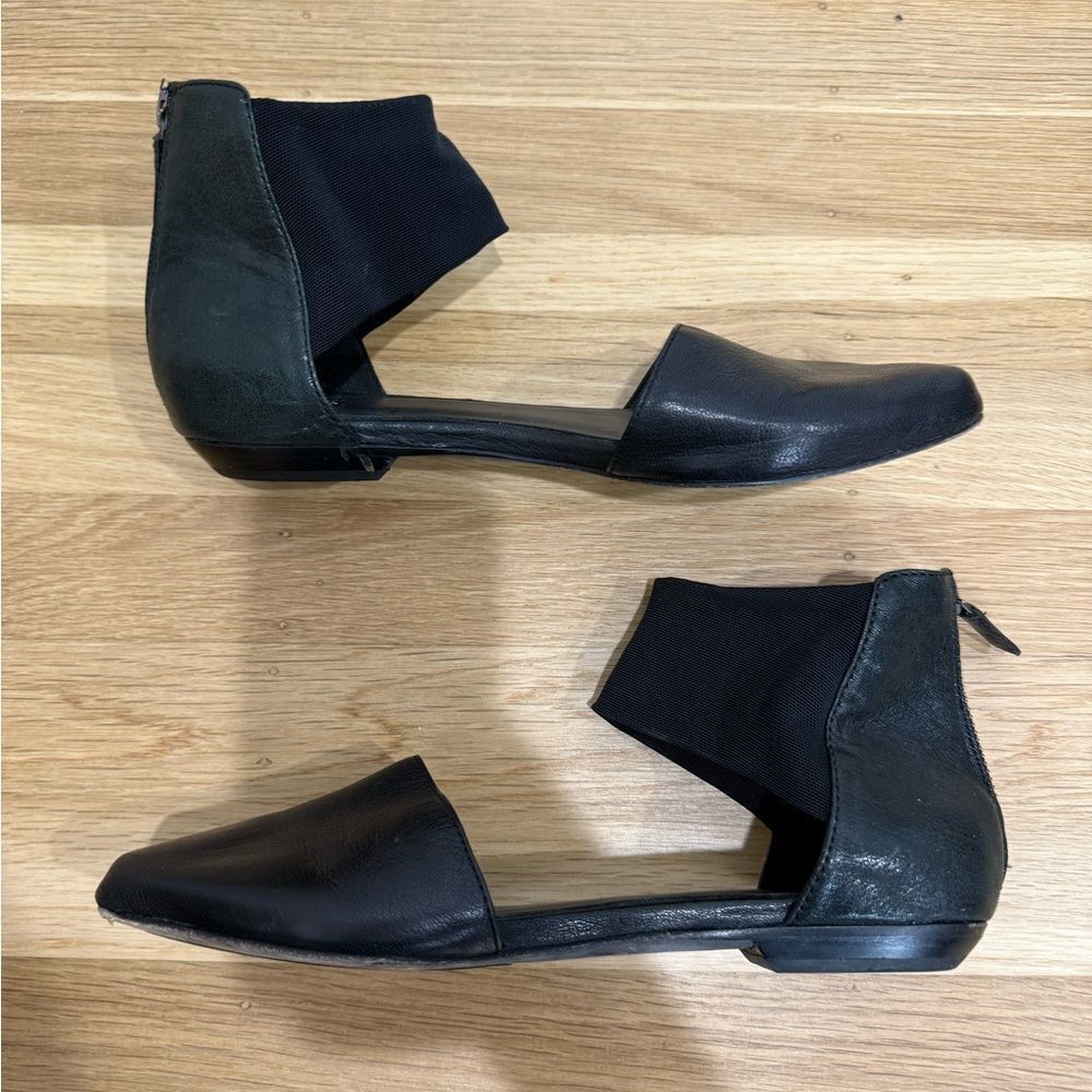 Eileen Fisher Allot Tumbled Leather Flat 7 - Picture 9 of 9